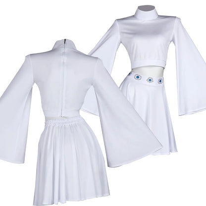 Leia Cosplay Costume – Fantasy Princess Dress for Women (Halloween/Carnival Party Outfit, Disguise Suit)