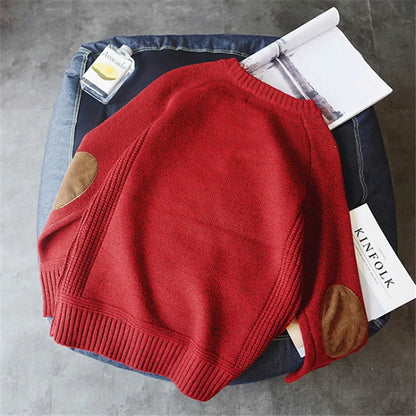 2025 Men’s Oversized Wool Knit Sweater – Thick O-Neck Loose Pullover for Autumn Casual Harajuku Streetwear, Sizes M–5XL