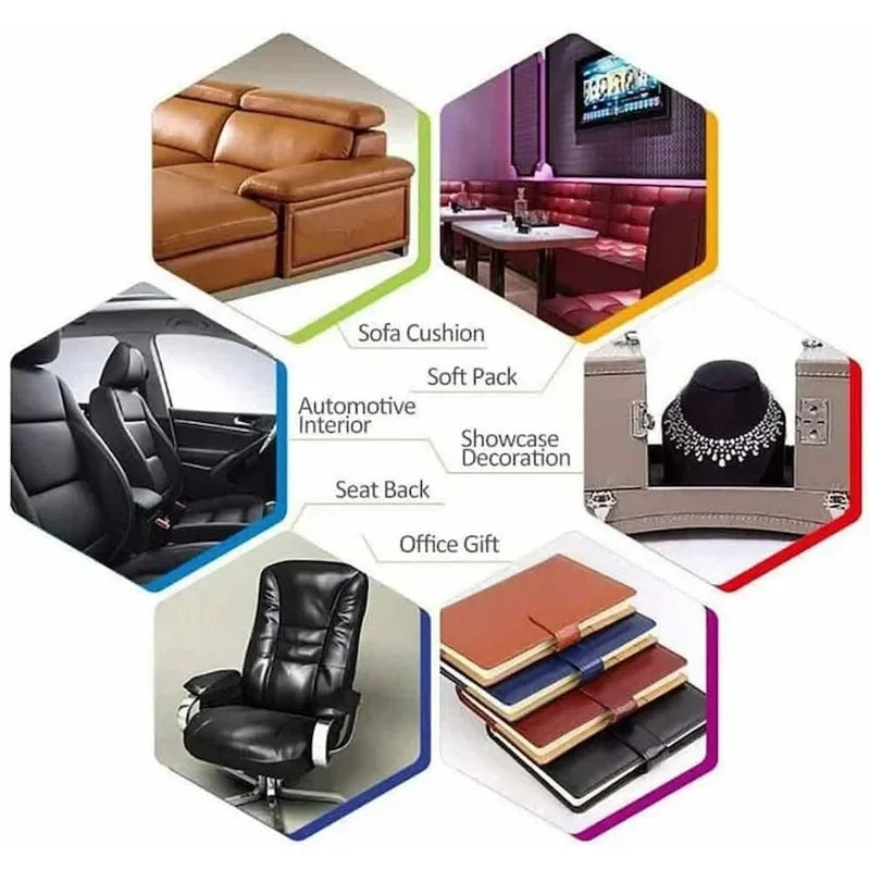 Leather Repair Tape PU Leather Patch Self-Adhesive for Sofa Couch Car Seat Bed Head Furniture Renovation Repair Home Decoration