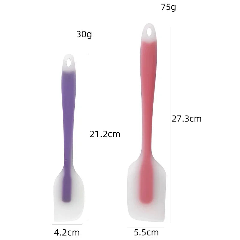 Espátula de silicona resistente al calor - Espátula mezcladora antiadherente para hornear, cocinar, mantequilla y crema