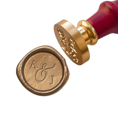 Sello de cera personalizado para bodas – Iniciales y logo personalizados, sello de metal para invitaciones | Embalaje de regalo DIY y accesorio de decoración de bodas