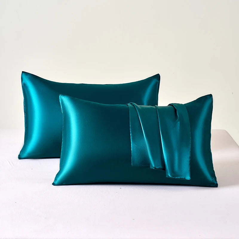 Satin Pillowcase Set of 2 – Soft Cooling Pillow Covers for Hair & Skin