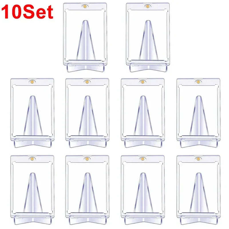 Ensemble de supports pour cartes à collectionner Pokémon – Présentoir magnétique triangulaire en acrylique avec protection étanche pour cartes de collection