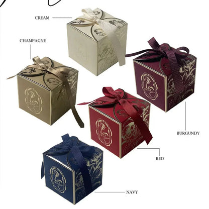 10/20/50/100PCS French Luxury Gold Candy Gift Boxes – Champagne Wedding Favor Boxes for Candy, Treats, Gifts & Elegant Party Packaging