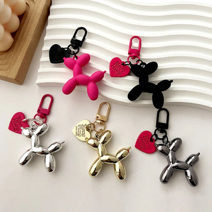 Cute Acrylic Balloon Dog Keychain – Cartoon Y2K Bag Pendant for Women & Couples, Car Key Chain, Jewelry Gift & Decorative Accessory