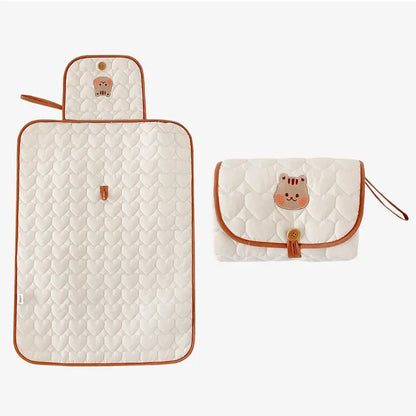 Matelas à Langer Pliable Imperméable – Tapis à Langer de Voyage Portable pour Nouveau-nés avec Design Respirant et Anti-fuites
