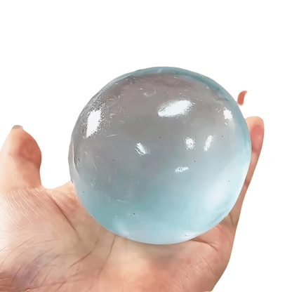 Blue Coconut Oil Squishy Ball – Soft Transparent Quick-Rebound Squeeze Toy, Slow Rising Stress Relief Maltose Squishy Fidget Toy