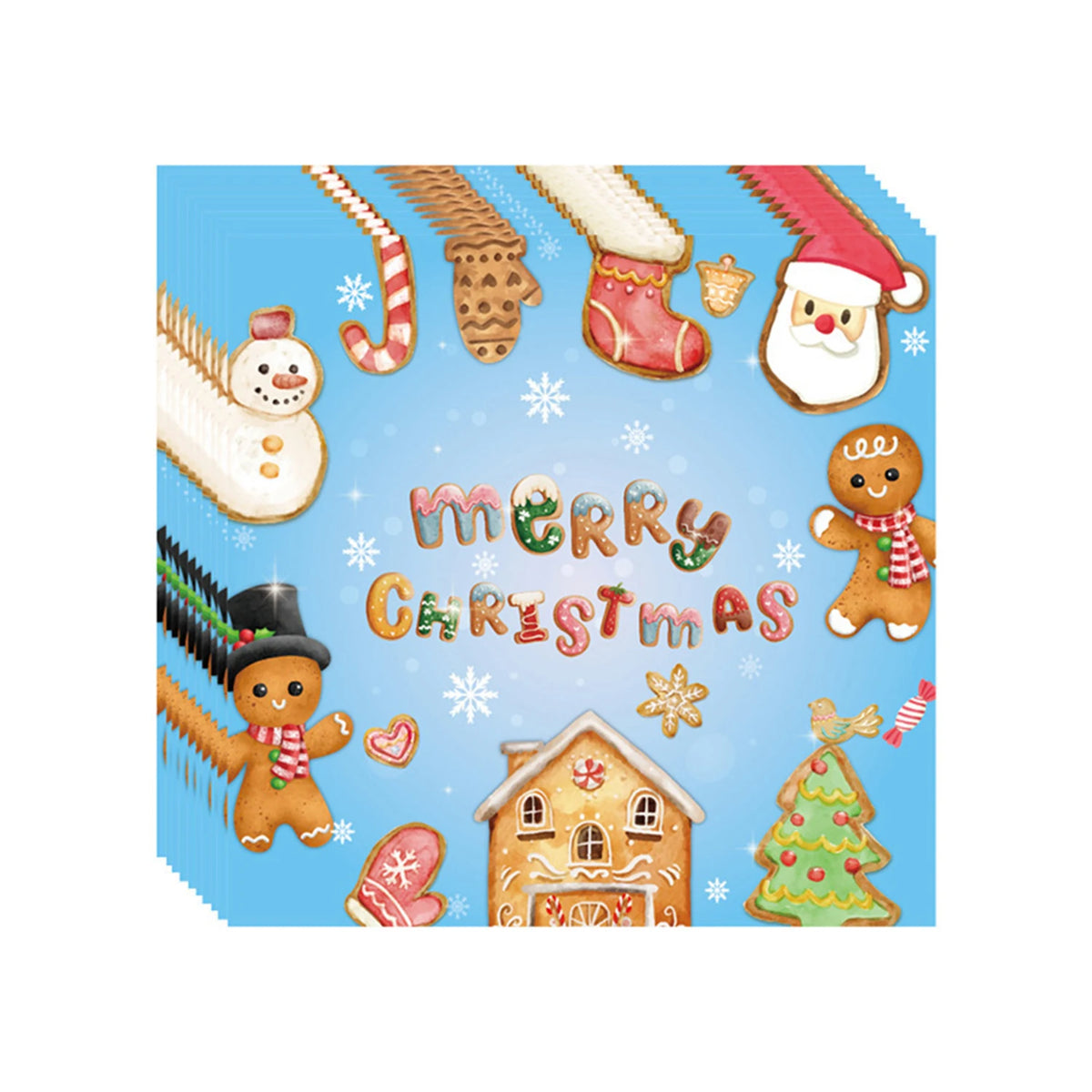 9-Inch Merry Christmas Paper Plates – Santa Claus, Christmas Tree & Elk Round Disposable Plates for Xmas Party & Table Decor