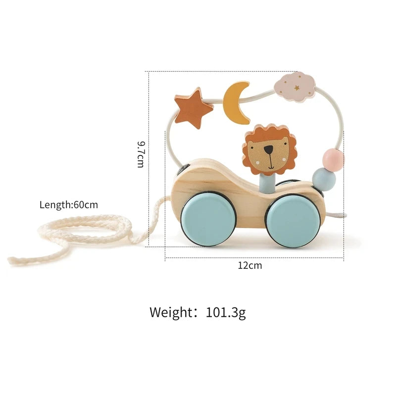 Juguete de Tren de Madera Montessori – Carrito Educativo para Bebés con Bloques Numéricos, Juguete de Madera para el Aprendizaje Temprano, Regalo de Actividad de Aprendizaje Preescolar para Niños Pequeños