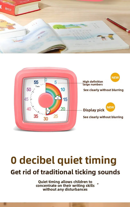 Temporizador visual de 60 minutos con luz nocturna – Reloj de cuenta regresiva para niños, estudiantes y productividad