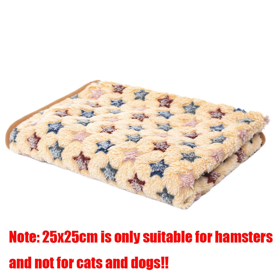 Soft Fluffy Pet Blanket – Warm Flannel Dog & Cat Sleeping Mat with Cute Paw Print Pattern, Cozy Comfortable Pet Bedding