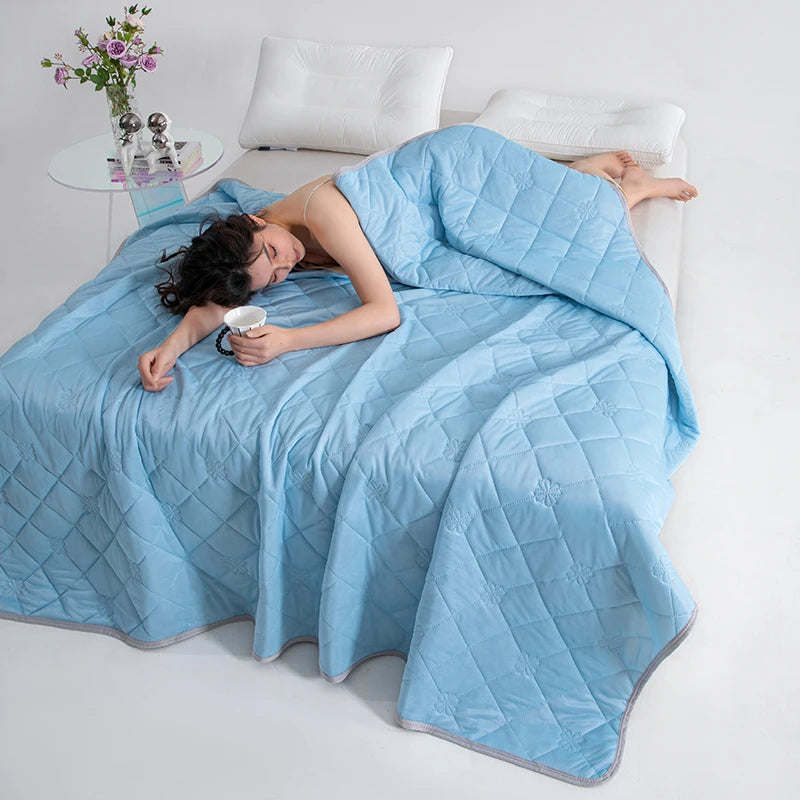 Manta Refrescante de Verano – Colcha Ligera y Transpirable para Cama con Comodidad de Aire Acondicionado