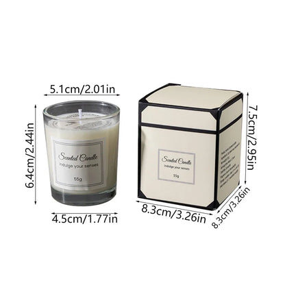 Premium Aromatherapy Soy Wax Candle – Handmade Glass Scented Candle in Gift Box, Smokeless Decorative Candle & Companion Gift