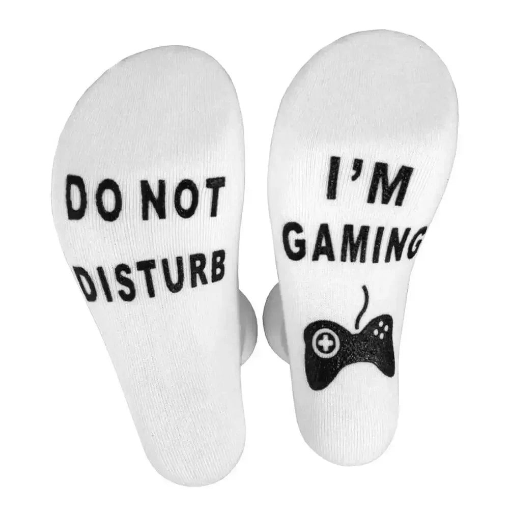 Funny Harajuku Word Print Socks – Unisex Cotton Crew Socks for Men & Women, Hip Hop Streetwear Skateboard Style