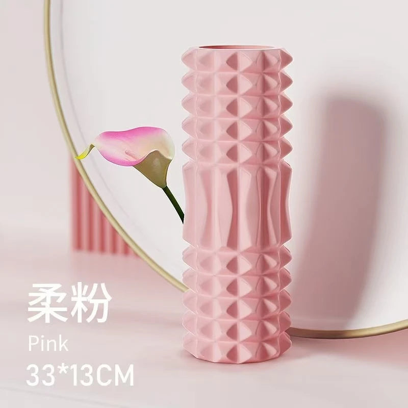 Rodillo de espuma para yoga de 45 cm – Rodillo masajeador muscular para pilates, estiramientos, recuperación física, entrenamiento de gimnasio y equipo de ejercicio de yoga