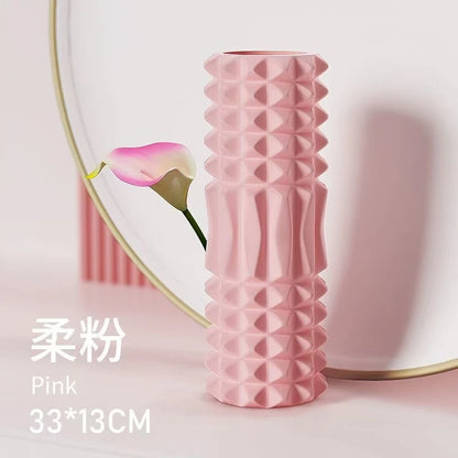 Rodillo de espuma para yoga de 45 cm – Rodillo masajeador muscular para pilates, estiramientos, recuperación física, entrenamiento de gimnasio y equipo de ejercicio de yoga