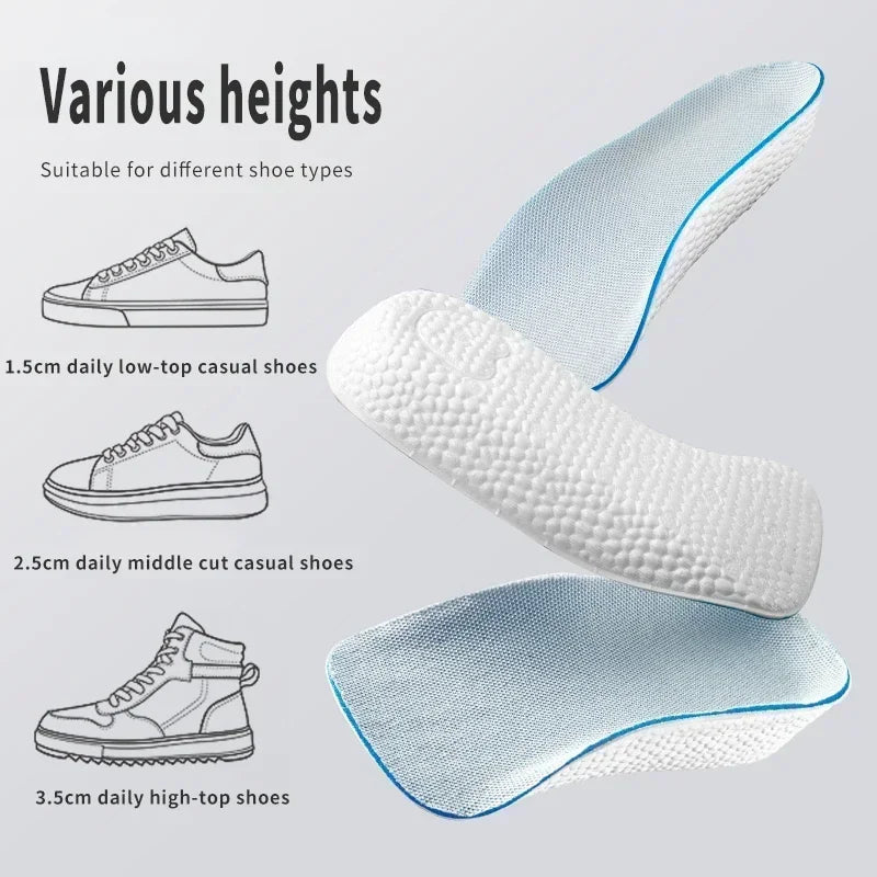Memory Foam Orthopedic Insoles – Arch Support Shoe Inserts for Men & Women, Cushioned Heel Lift Pads for Sneakers & Flat Feet