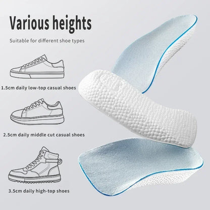 Memory Foam Orthopedic Insoles – Arch Support Shoe Inserts for Men & Women, Cushioned Heel Lift Pads for Sneakers & Flat Feet