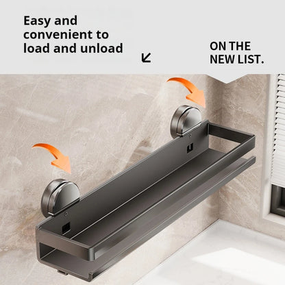 Especiero con Ventosa Montado en la Pared, Estante de Almacenamiento de Cocina sin Taladro para Condimentos y Organización