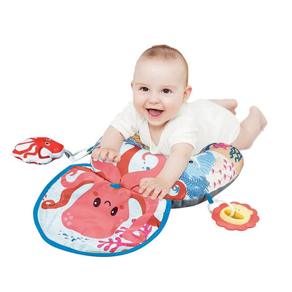Coussin de Temps sur le Ventre pour Bébé et Jouet Sensoriel à Contraste Élevé – Coussin de Soutien Réversible Noir et Blanc pour Nouveau-né pour le Redressement de la Tête et le Développement Précoce