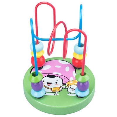 Jouet Montessori en bois de montagnes russes – Labyrinthe de perles pour bébé, boulier d'apprentissage des mathématiques pour les tout-petits de 1 à 3 ans, cadeau de développement éducatif précoce