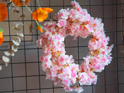 180cm Artificial Sakura Flower Vine – Realistic Faux Cherry Blossom Garland for Wedding Arches, Garden Décor, Party Decorations, Christmas & DIY Floral Projects