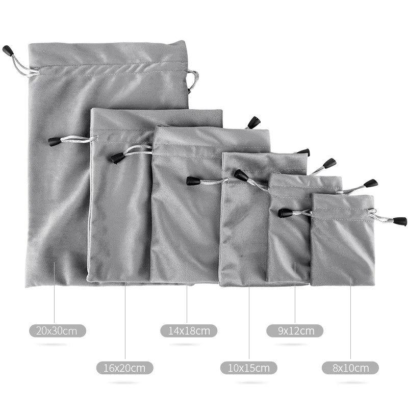 Bolsa de regalo de terciopelo con cordón - Suave, para joyas, bodas, Pascua y Año Nuevo, para envolver, para recuerdos de fiesta y pequeños regalos