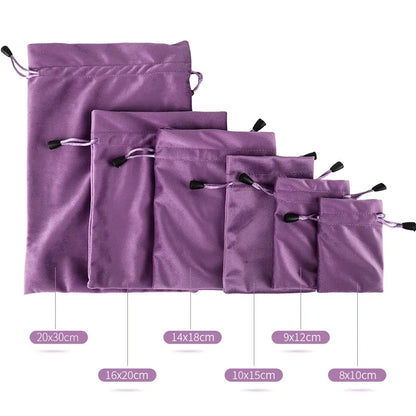 Bolsa de regalo de terciopelo con cordón - Suave, para joyas, bodas, Pascua y Año Nuevo, para envolver, para recuerdos de fiesta y pequeños regalos