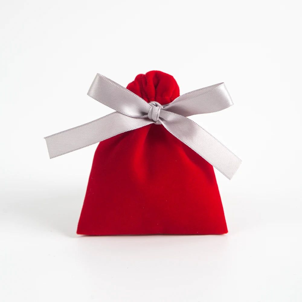 10 Bolsas de Terciopelo con Cordón – Bolsitas de Regalo con Cinta 10x12cm para Empaque de Joyas, Recuerdos de Boda, Almacenamiento de Viaje y Dulces
