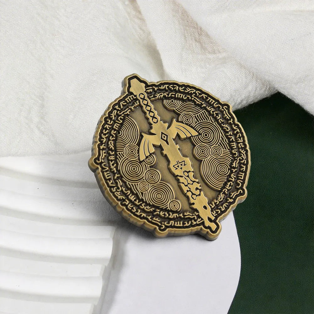 Kingdom Tears Enamel Pin – Master Sword Game Brooch Badge Cosplay Accessory & Gamer Gift