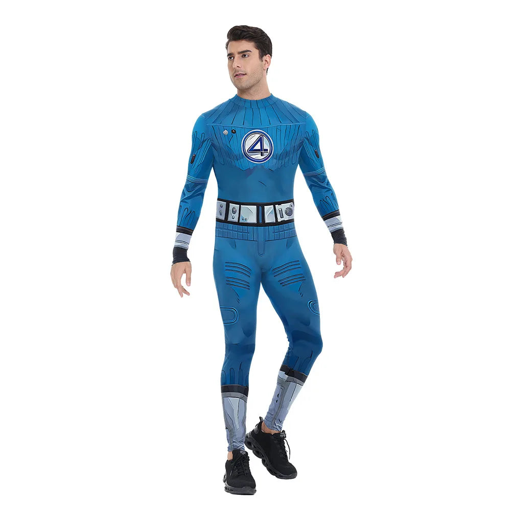 Fantastic Four Cosplay Bodysuit – Susan / Reed Richards Zentai Jumpsuit (Halloween Catsuit Costume)