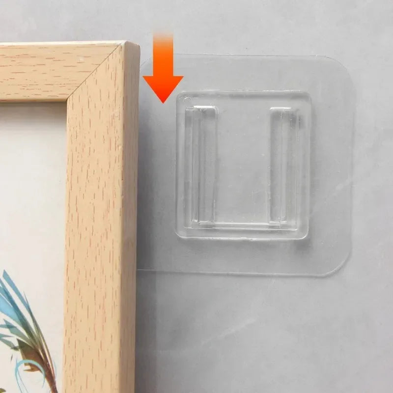 40-Piece Clear Self-Adhesive Wall Hooks – Transparent Traceless Hooks for Kitchen, Bathroom & Home Organization