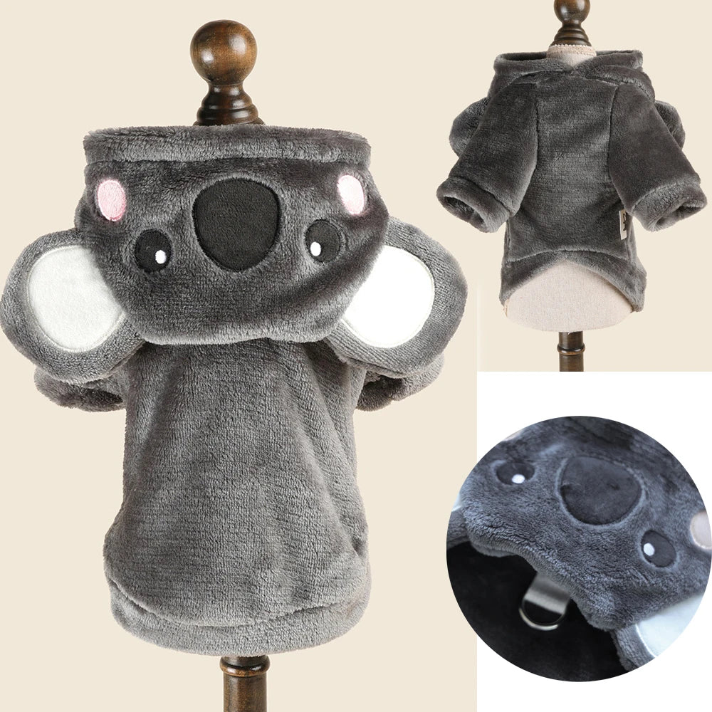 Funny Halloween Costume for Small Dogs – Warm Fleece Cosplay Coat & Jacket for Corgi, French Bulldog, Puppies & Medium Pets, Halloween Outfit
