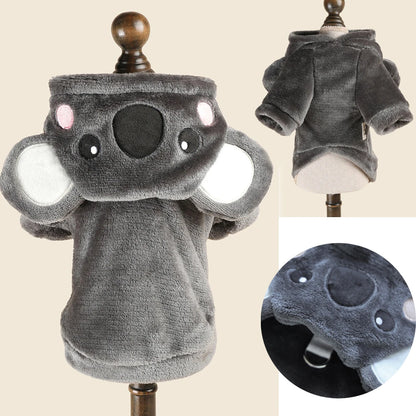 Funny Halloween Costume for Small Dogs – Warm Fleece Cosplay Coat & Jacket for Corgi, French Bulldog, Puppies & Medium Pets, Halloween Outfit