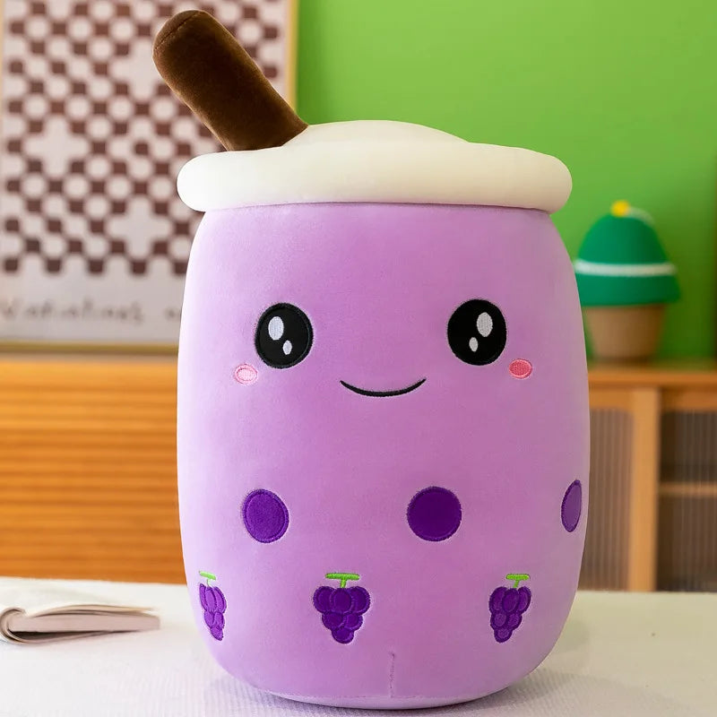 Giant Bubble Tea Plush Pillow – 22–70cm Squishy Milk Tea Boba Stuffed Toy Fruit Drink Bottle Decor Gift
