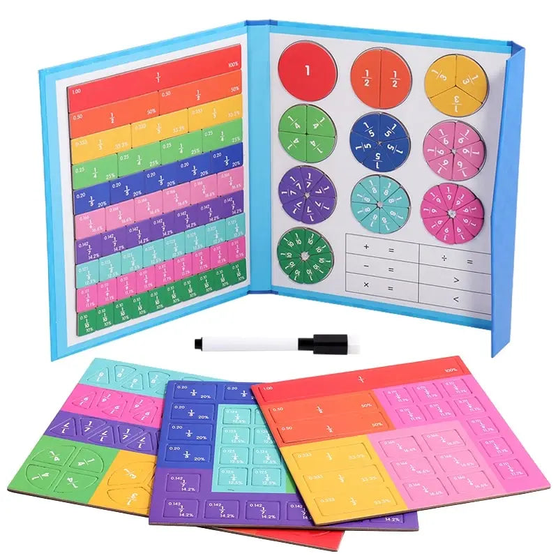 Libro magnético de tangram de madera – Juguete educativo Montessori, rompecabezas portátil para niños, infantes y desarrollo de inteligencia temprana