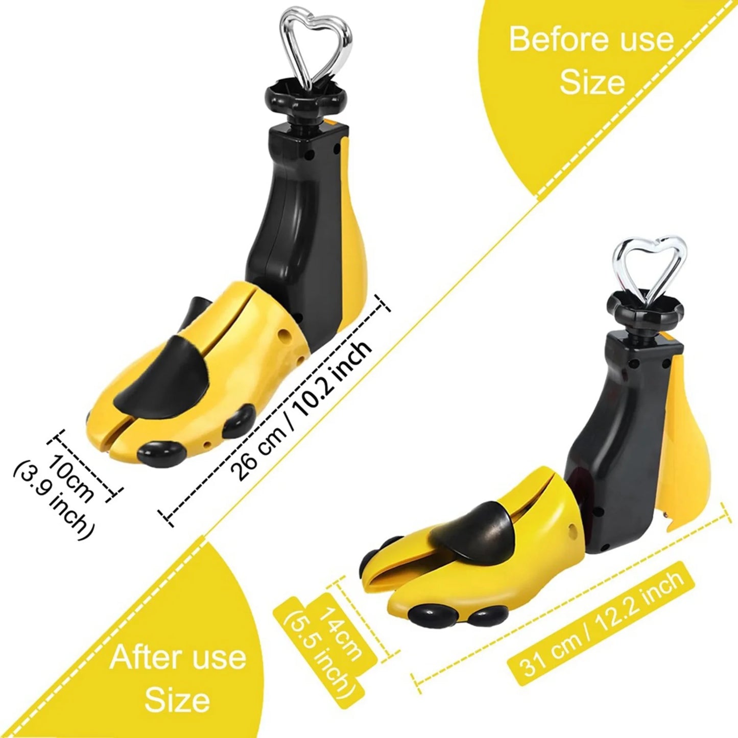 Adjustable Boot Shoe Stretcher for Men & Women – Unisex Shoe Tree Expander with Length & Width Adjustment, Wide-Fit Design