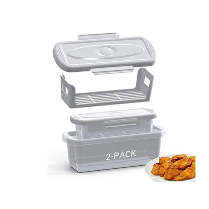 Fish Breading Shaker Bowl – Batter Coating Tray with Lid for Chicken Wings, Fish, Vegetables & Frying
