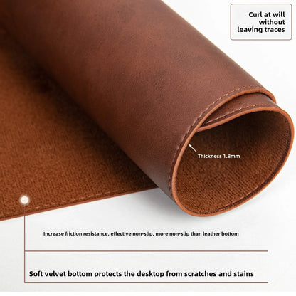 Waterproof PU Leather Desk Mat - Large Non-Slip Mouse Pad & Keyboard Desk Protector for Laptop, Office & Gaming