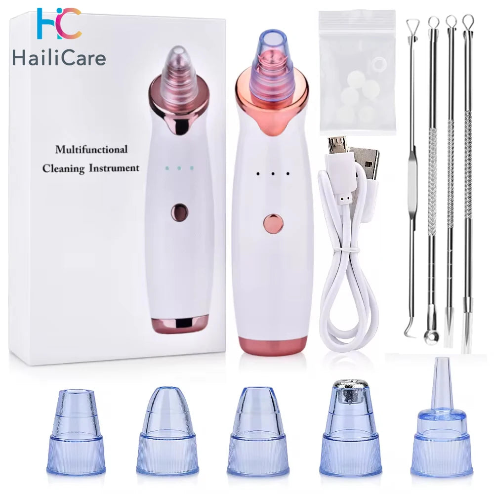 Electric Blackhead Remover & Pore Cleaner – Facial Vacuum Suction Tool for Blackheads, Acne & Pore Care, Portable Skin Cleaning Device