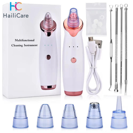 Electric Blackhead Remover & Pore Cleaner – Facial Vacuum Suction Tool for Blackheads, Acne & Pore Care, Portable Skin Cleaning Device