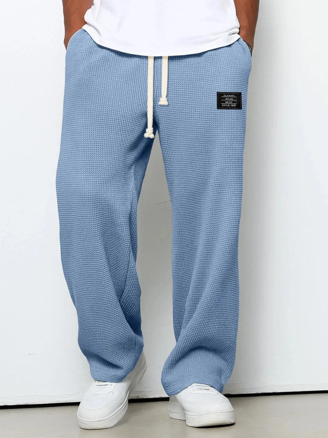 Men's 2026 Casual Straight-Leg Sweatpants – Wide-Leg Elastic Waist Sportswear Trousers for Spring & Autumn, Relaxed Everyday Pants