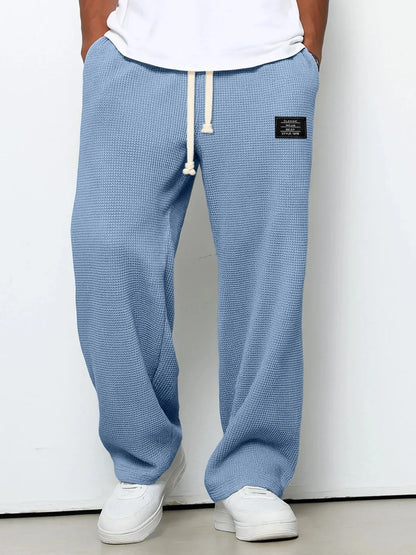 Men's 2026 Casual Straight-Leg Sweatpants – Wide-Leg Elastic Waist Sportswear Trousers for Spring & Autumn, Relaxed Everyday Pants