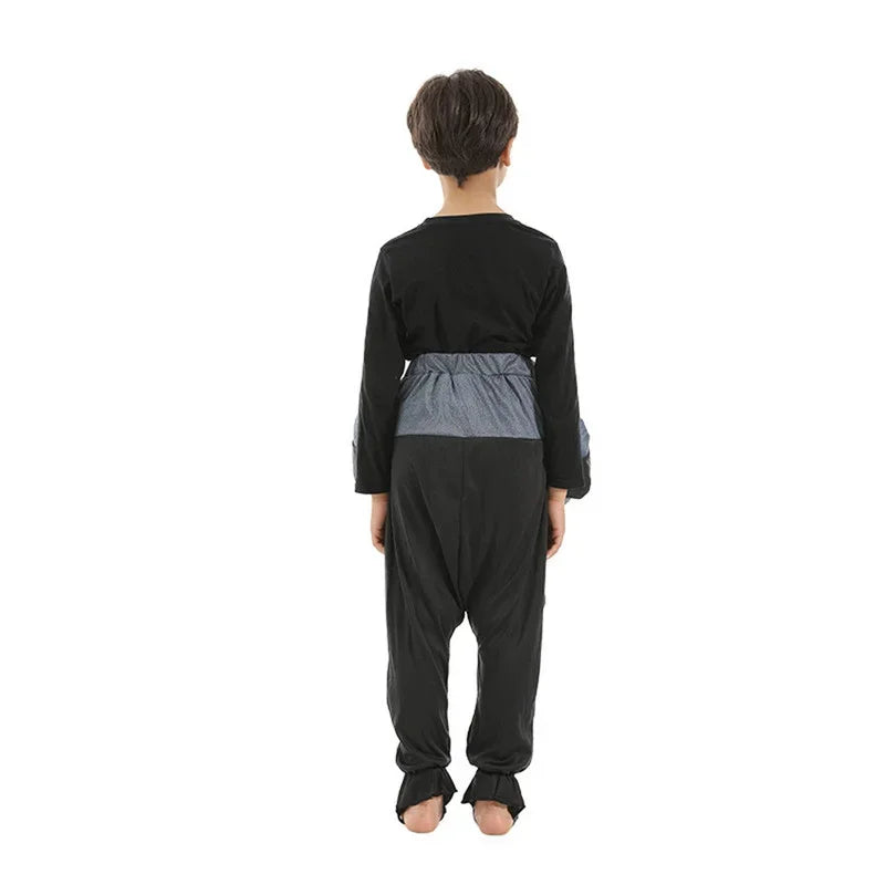 Funny Piggyback Skeleton Costume for Boys, Halloween Ride-On Skull Pants, Spooky Cosplay Outfit for Carnival, Easter, Purim, and Dress-Up Parties