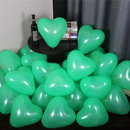 12-Inch Heart Balloons – Love Helium Balloons for Weddings, Birthdays, Valentine's & Party Decor