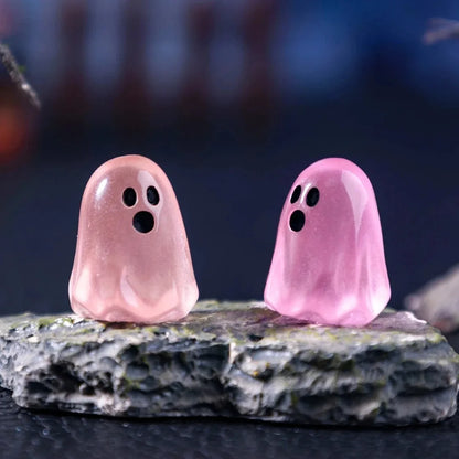 10/20/50 Pièces Fantômes Lumineux – Figurines Mini Halloween Luminescentes dans le Noir, Adorables Figurines Micro Paysage pour Jardin Féerique, Décoration de Fête et Objets de Collection