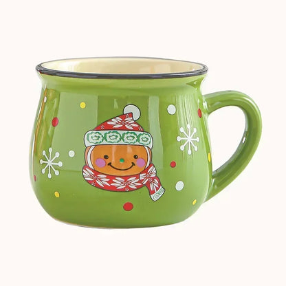 150ML Christmas Santa Claus Ceramic Mug – Cute Cartoon Coffee & Milk Cup for Kids, Office & Home, Festive Xmas Gift