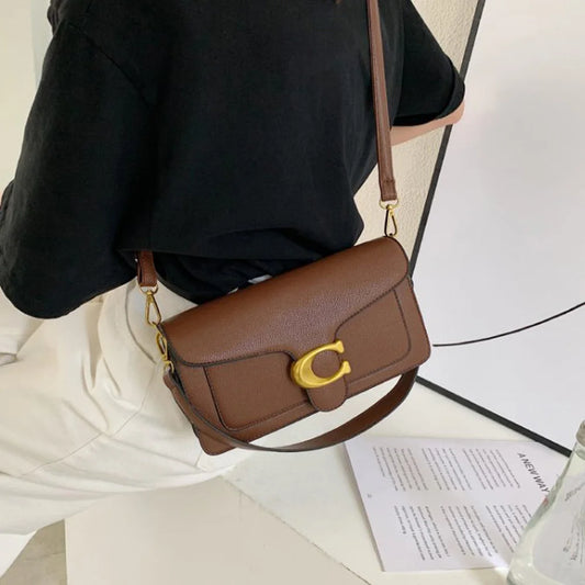 Sac bandoulière carré double sangle pour femme, élégant, à porter à l'épaule ou sous le bras, avec bandoulière réglable