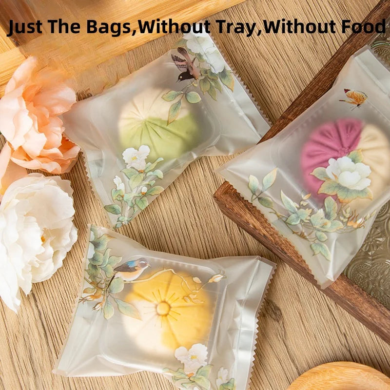 LBSISI Life 100 bolsas para galletas de luna – Bolsas de plástico transparentes para empaques de regalo caseros para festivales, galletas y crujientes de yema de huevo