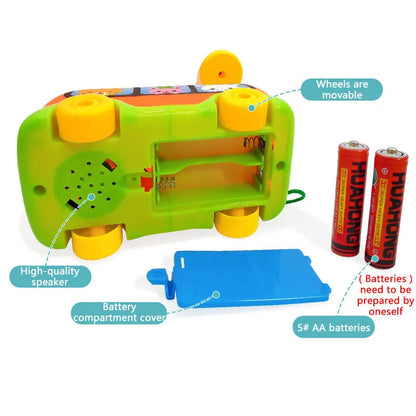 Jouet de Bus Téléphone Montessori pour Enfants – Véhicule Éducatif pour Tout-Petits de 1 an et plus, Jouet Interactif de Développement de l'Intelligence avec Clavier